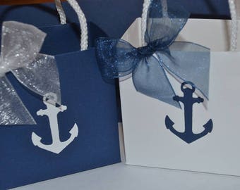 Nautical Party favor bags anchor with rope handles