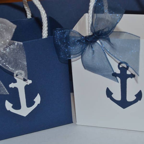 Nautical Party favor bags anchor with rope handles