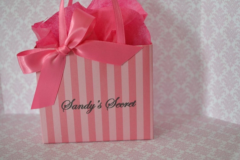 Victoria's Secret Inspired Party Favor Bags in Pink for Etsy