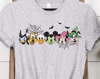 Mickey en vrienden Halloween-shirt, bijpassende Disney-familieshirts, Disneyland Halloween-shirt, Disney Halloween-shirt, Disney-reis shirts