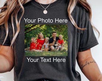 Camiseta con foto personalizada, camiseta con foto personalizada, regalo familiar