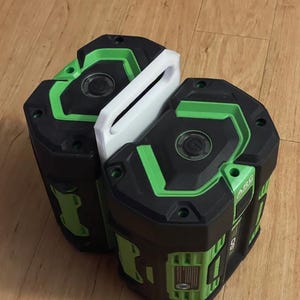 EGO 56V Double Battery Carrier | EGO Power Battery Easy to Use Holder | Hold Two EGO Batteries at once | Large Easy Handle