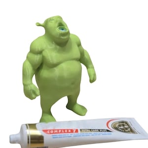 Funny Ogre Toothpaste Topper | Squeezes Paste Out the Butt | Fits Standard Tubes – Choose Any Color! Gag Gift & Bathroom Meme Decor