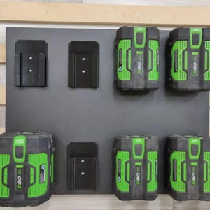 EGO Battery Wall Hanger Mount | Electric Power Battery Mounting Bracket | Garage & Shed Organization | Storage