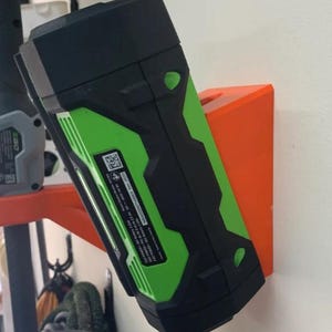 EGO Angled Battery Wall Hanger Mount | Electric Power Battery Mounting Bracket | Garage & Shed Organization | Storage