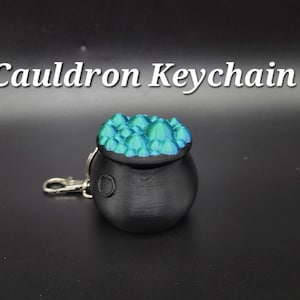 Cauldron Keychain | Spooky Halloween Decor | Unique Keychain with Keyring | Custom Keychain | Trick or Treat | Festive Fall Gifts | Cauldron