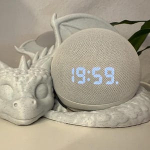 Magical Dragon Alexa Echo Dot Holder | Dragon Shaped Stand for Echo Dot 3rd/4th Gen | Functional & Decorative | Gift for Dragon Lovers