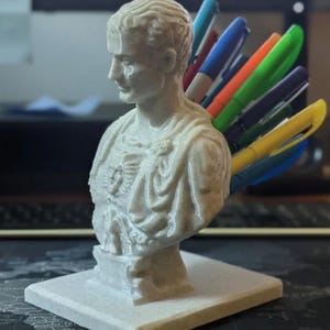 Julius Caesar Pencil Holder | Pen Holder | Office and Desk Organization | College Kids | Dormroom Accessories | Gift for Teacher&#39;s Desk