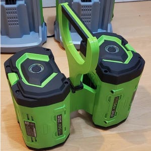 EGO 56V Double Battery Carrier | EGO Power Battery Easy to Use Holder | Hold Multiple EGO Batteries at once | Large Easy Handle