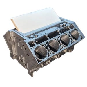 V8 Engine Block Business Card Holder – Automotive Desk Accessory for Mechanics, Gearheads, and Car Enthusiasts – 3D Printed Engine Decor