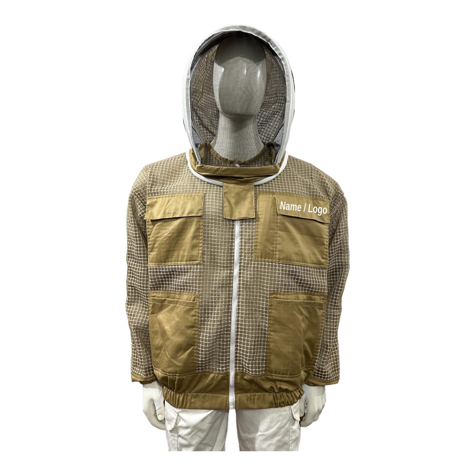 Custom Breathable Beekeeping Jacket with Detachable Veil