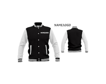 Custom Fleece Varsity Jacket: Personalized Printed Letterman Bomber Printed