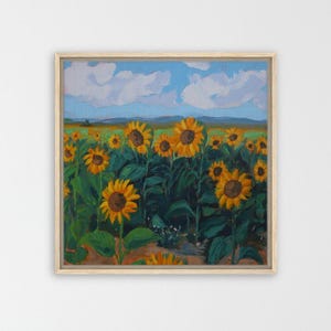 Sunflower Painting Print on Canvas