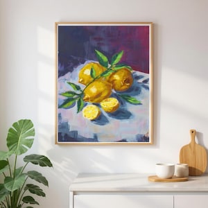 Lemon Painting Poster