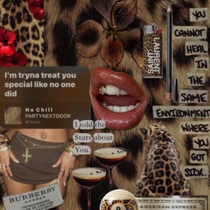 Cheetah girl collage poster