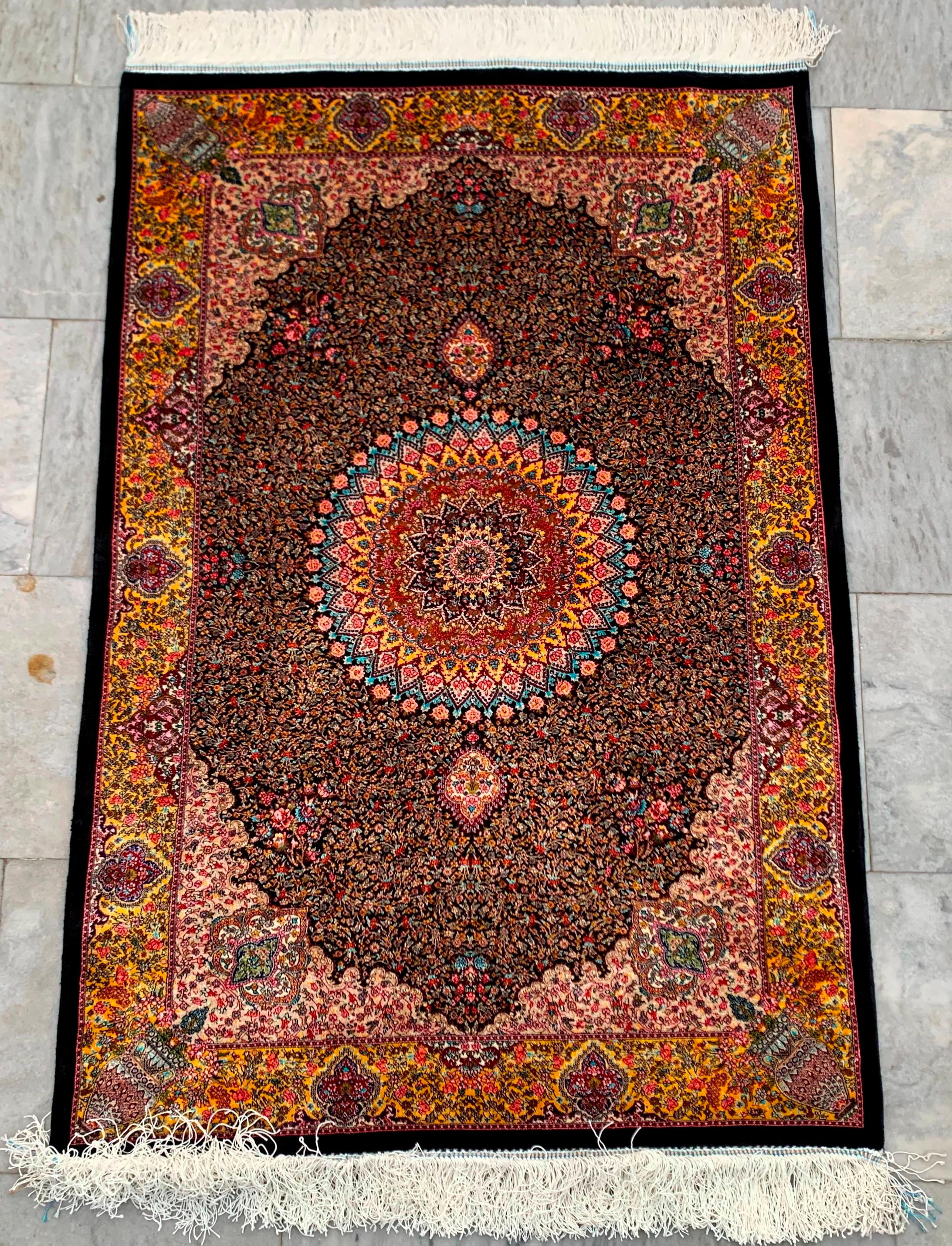 Tapis Design Silk Medallion 3 X 4 Pi Couloir De La Chambre, Décoration D'intérieur Luxe