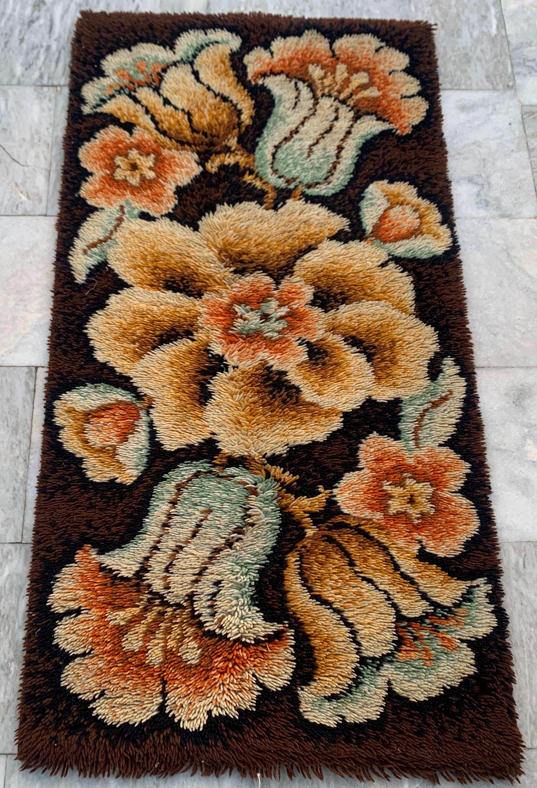 ヴィンテージスウェーデン製 2 x 5フィート：ソフトラグ Rya Rug