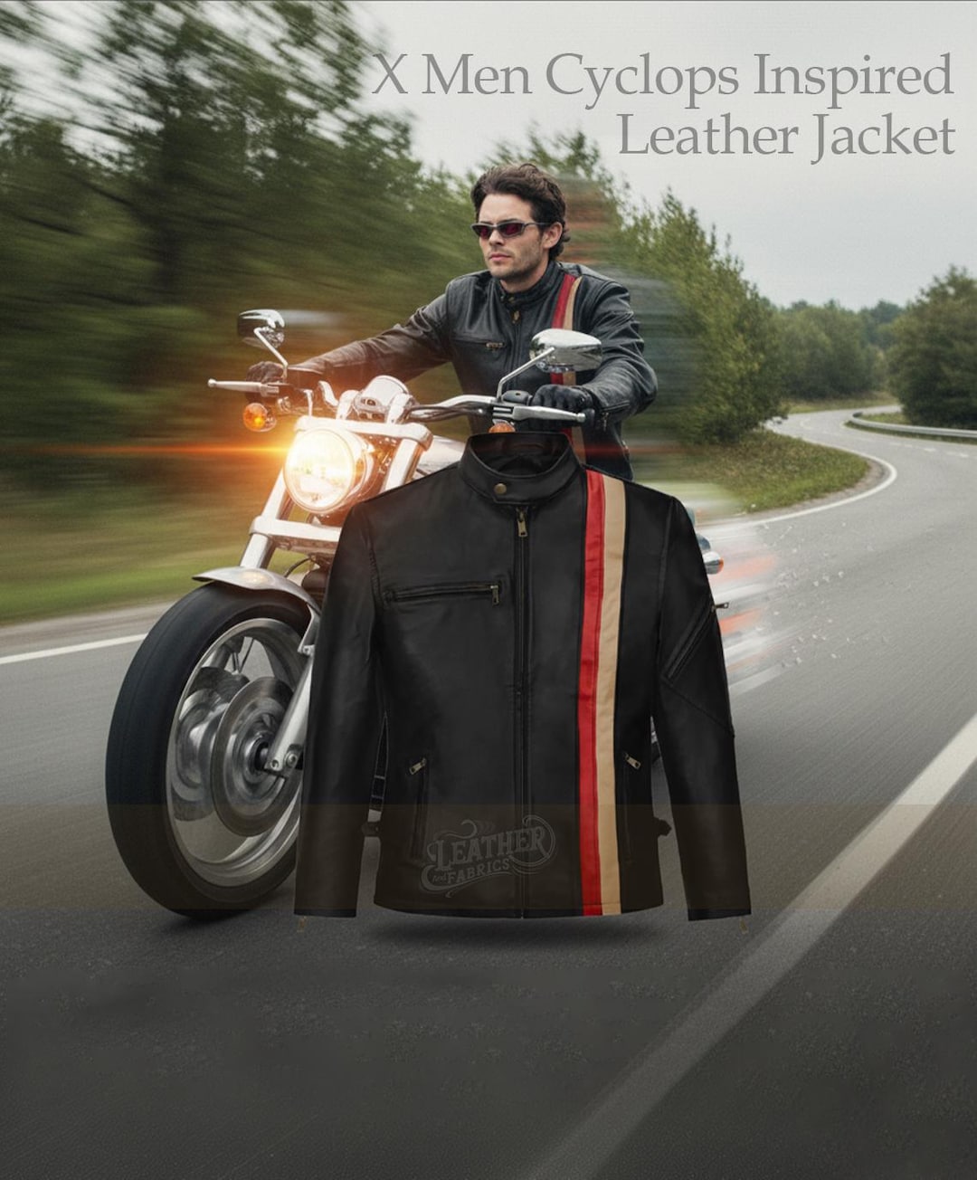 X Men Cyclops Inspired Leather Jacket | Superhero Style Biker