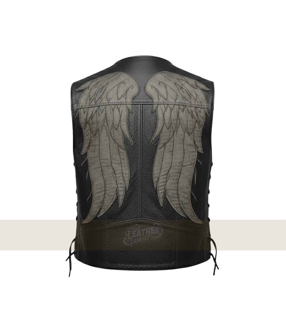 The Walking Dead Inspired Leather Angel Wings Vest - Etsy