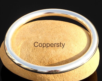 Thick 925 Sterling Silver Bangle: Chunky Statement Bracelet, Silver Cuff Christmas  gifts