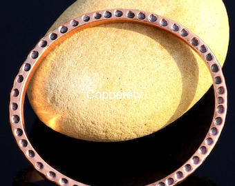 Handmade Hammered Copper Bangle, Adjustable Copper Bracelet