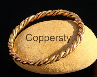 BRASS Handmade Twisted  Bangle ,Special Health Benefits Gift For Her, Christmas gift