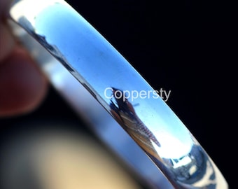 Wide Handmade 925 Sterling Silver Bangle: Adjustable Bracelet Silver Artisan Cuff