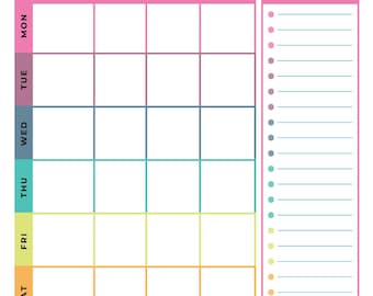 Weekly Meal Planner & Grocery Organizer • Family Meal Planner PDF • Printable Planner