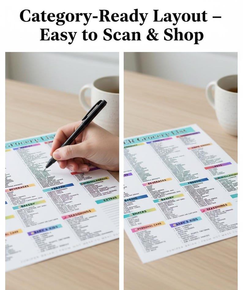 Master Grocery List Printable | Weekly Grocery List PDF & Shopping ...
