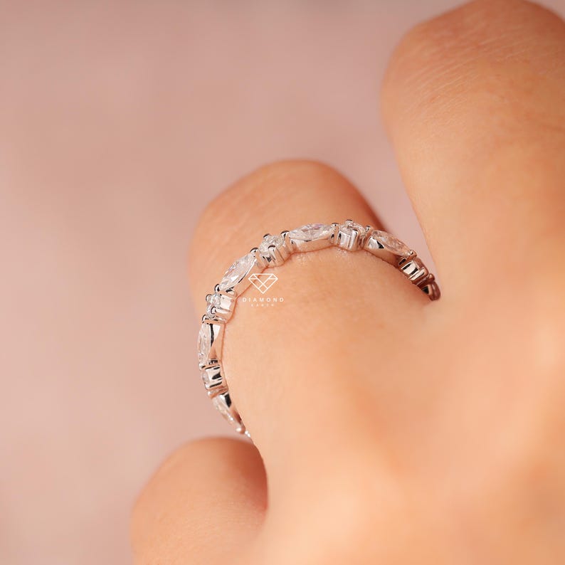 Delicate Moissanite Eternity Ring