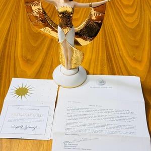 Franklin Mint Art Deco Gold Platinum Porcelain Figurines – Moonlight, Starlight, Daybreak & Sunrise – Sold Individually bild 20
