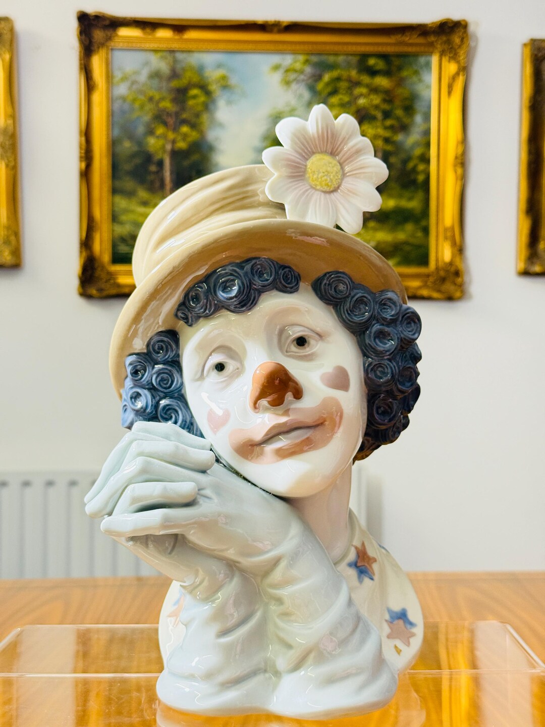 Vintage Lladró “melancholy” Clown Bust #5542 — Introduced 1989
