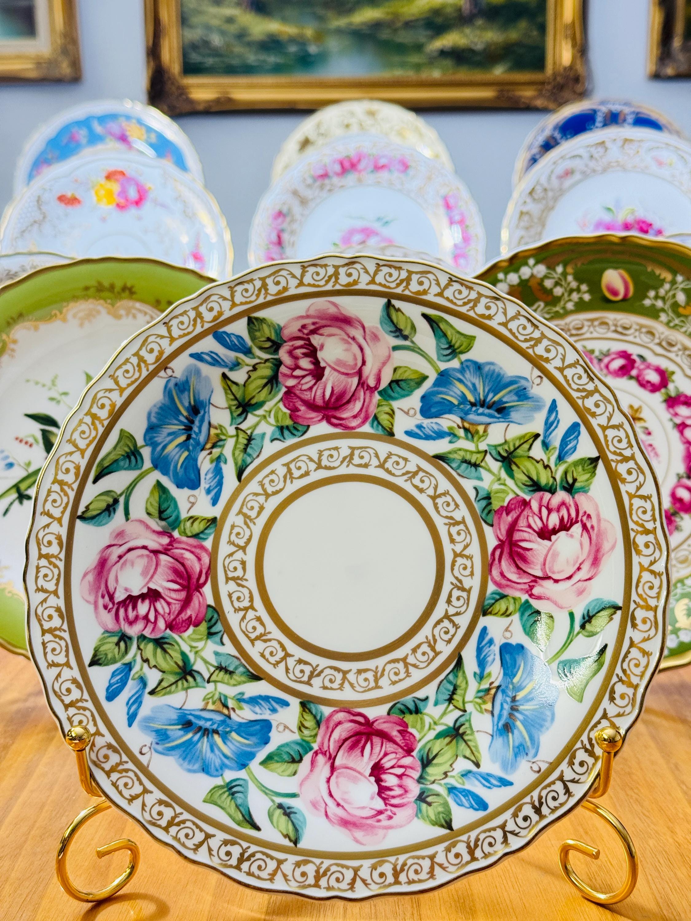 Collector Roses Coalport Roses Collector Plates - 22ct Gold Rim, Complete Set of 12 ...