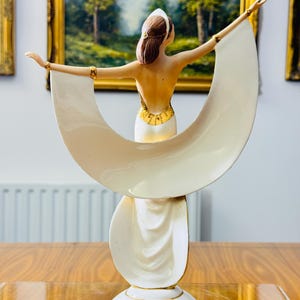 Franklin Mint Art Deco Gold Platinum Porcelain Figurines – Moonlight, Starlight, Daybreak & Sunrise – Sold Individually bild 18