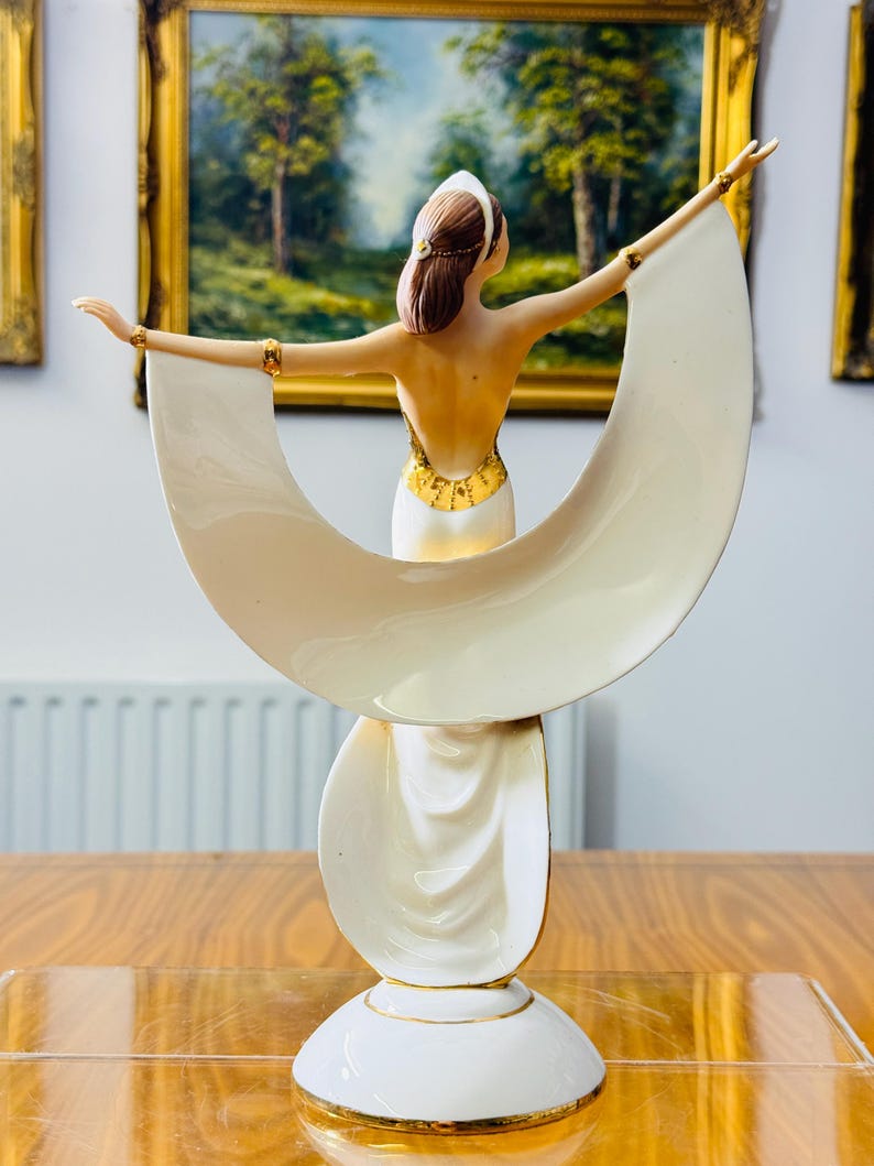 Franklin Mint Art Deco Gold Platinum Porcelain Figurines – Moonlight, Starlight, Daybreak & Sunrise – Sold Individually bild 18