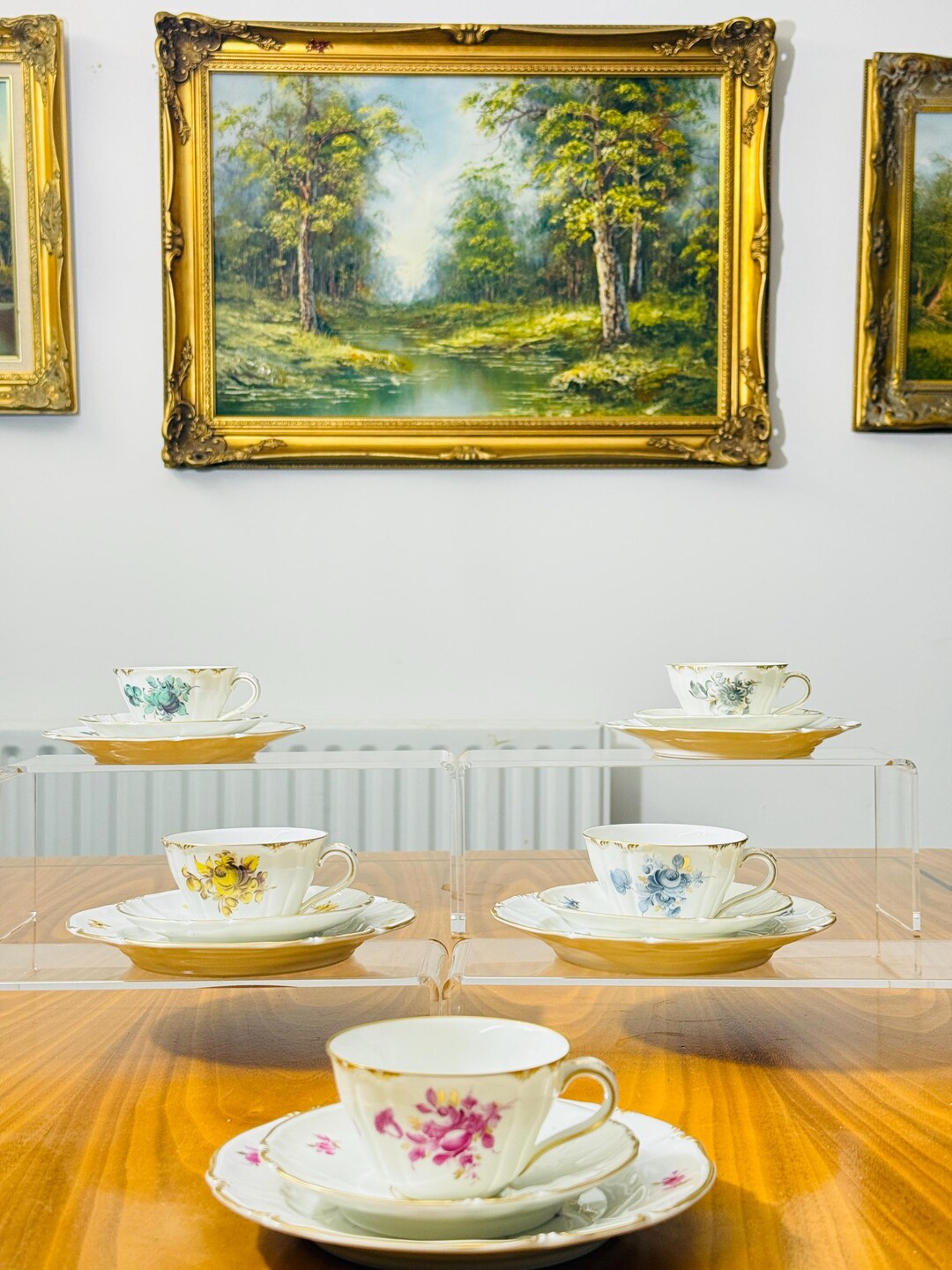 ニンフェンブルク カップ＆ソーサー 金彩 花柄 磁器 Nymphenburg ニン
