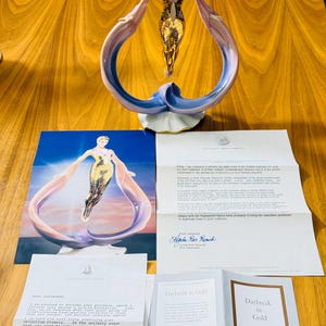 Franklin Mint Art Deco Gold Platinum Porcelain Figurines – Moonlight, Starlight, Daybreak & Sunrise – Sold Individually bild 16