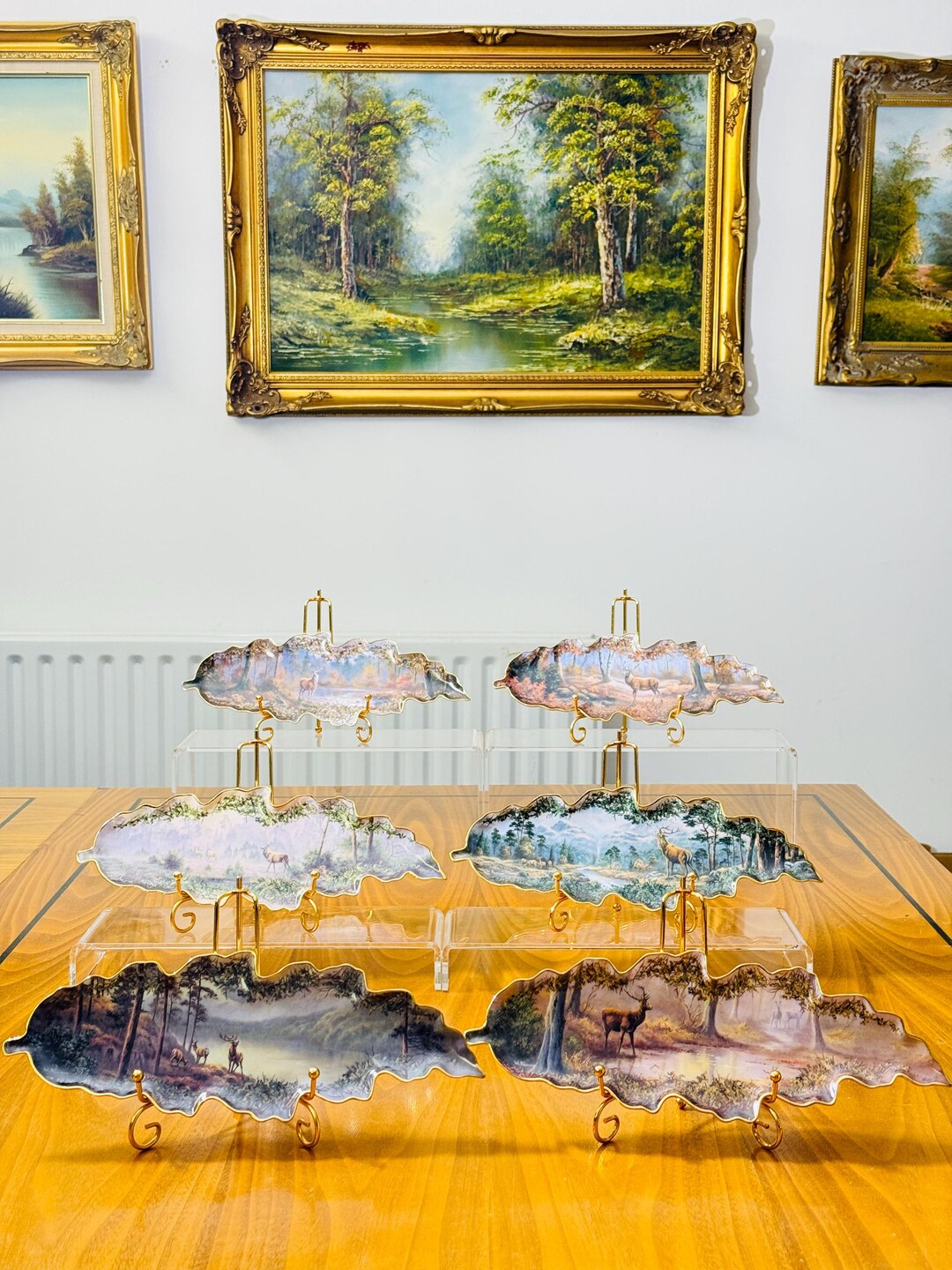 Wendy Reeves Bradford Exchange Leaf Plates – Elegance of Nature