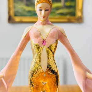 Franklin Mint Art Deco Gold Platinum Porcelain Figurines – Moonlight, Starlight, Daybreak & Sunrise – Sold Individually bild 13