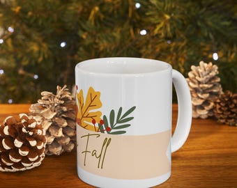 Happy Fall Mug, Gift for him, Gift for her, Autumn Coffee Mug, Fall Coffee Cup, Tea Cup, Pumpkin Spice Mug, Cozy Autumn Coffee Cup