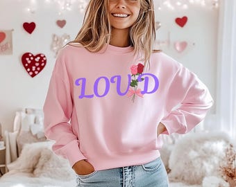Valentine Sweatshirt, Love Heart Sweater, Cozy Valentine's Day Pullover, Romantic Graphic Sweatshirt, Gift for Her