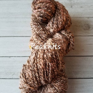 Handspun Yarn, DK Weight, 268 yards, Hand Dyed Huacaya Alpaca, Silk and Firestar, 2 Ply, 5.13 ounces
