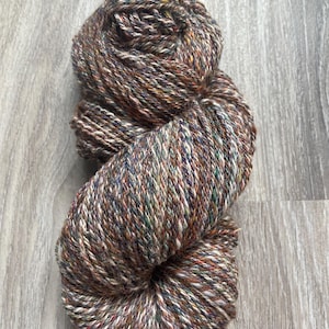 Handspun Yarn - &quot;Comic Book&quot;, DK Weight, 248 yards, Hand Dyed Merino Sheep Wool and Silk, Rainbow, 3 Ply, 6.58 ounces, One of a Kind