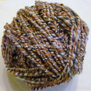 Handspun Yarn Rockabilly 133 yards 399 feet Pink, White and Black Multi Strand 3 Ply Wool and Cotton, 3.8 ounces, ooak image 3