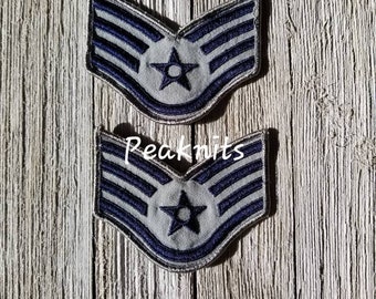 Staff Sergeant, E-5, Airman, Enlisted Rank, Air Force Scrapbook, Embellishment Photo Album or Memory Book Handmade Military ABU Top
