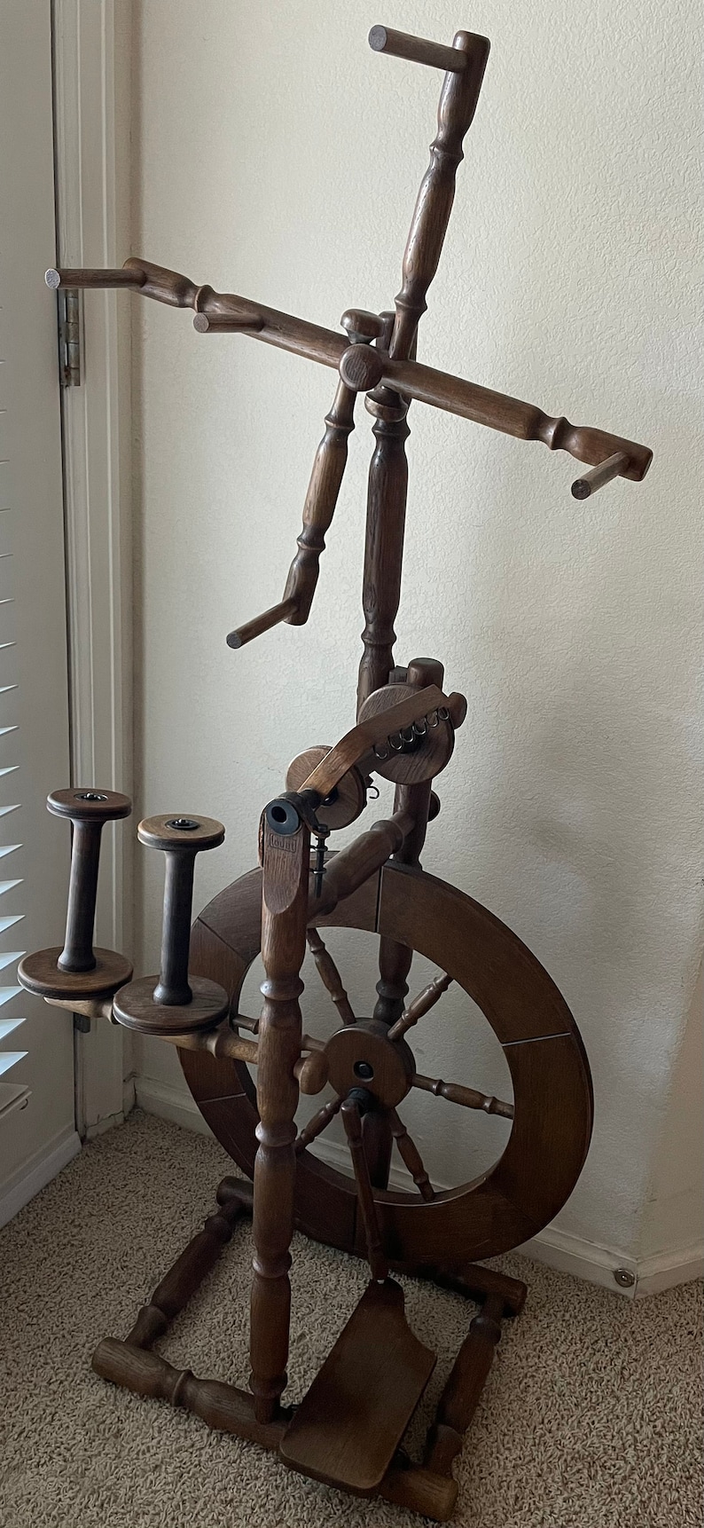 Spinning Wheel Vintage Louet S71 1989 Single Treadle Etsy Canada