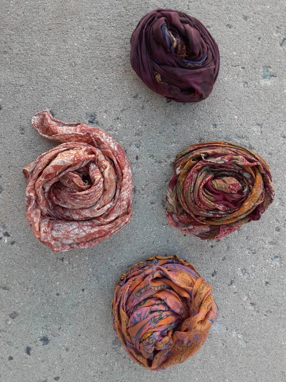 Scarves - Reclaimed, Recycled, Imperfect Indian Si