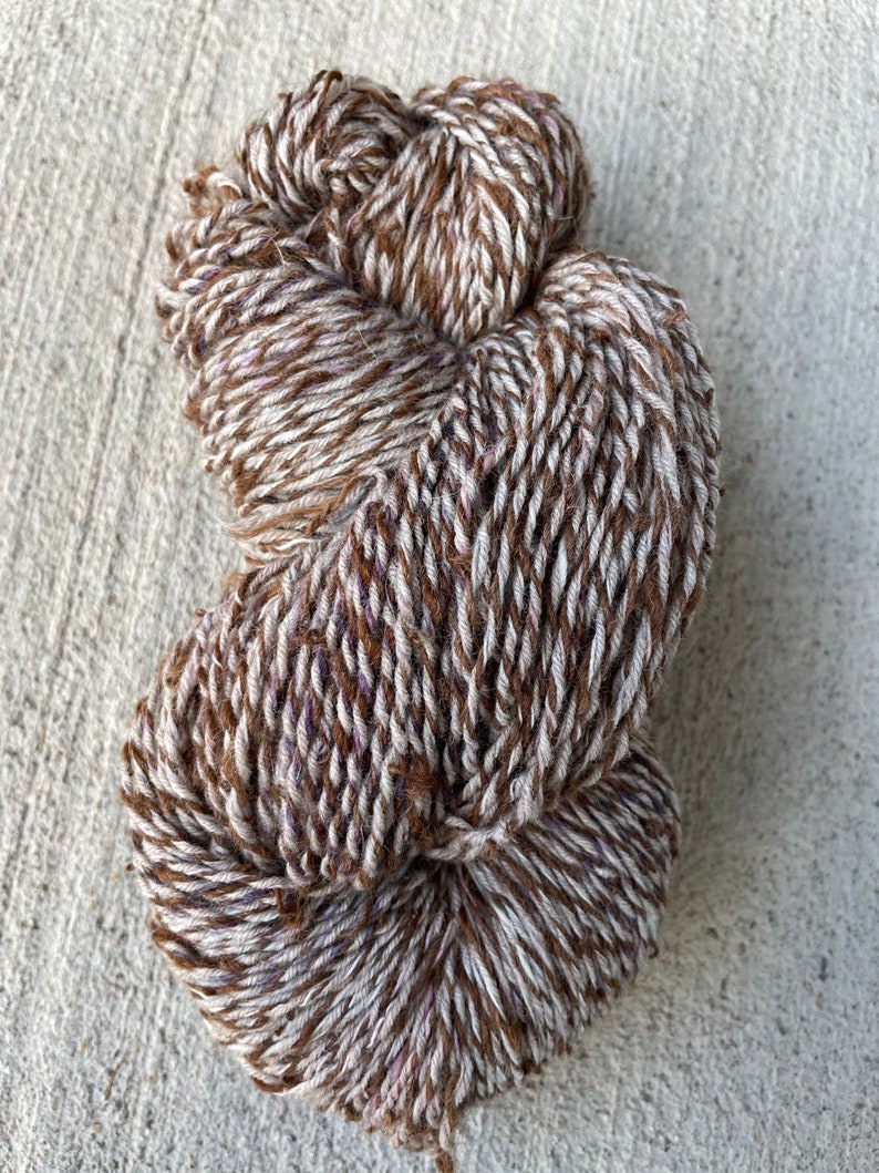 Handspun Yarn Triple Twist, DK Weight, 249.33 yards, Hand Dyed Merino Sheep Wool and Huacaya Alpaca, 3 Ply, 4.6 ounces image 2