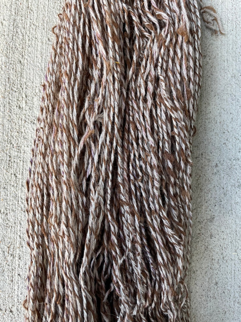 Handspun Yarn Triple Twist, DK Weight, 249.33 yards, Hand Dyed Merino Sheep Wool and Huacaya Alpaca, 3 Ply, 4.6 ounces image 4