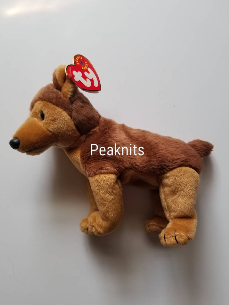 Courage, Search and Rescue Dog - Ty Beanie Baby, 2001 Vintage, Brown German Shepherd, September 11, 9/11 for sale  